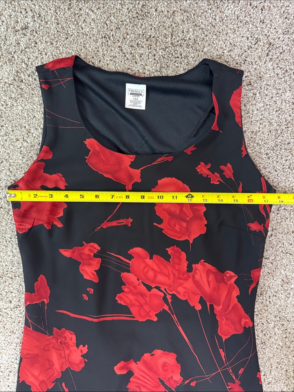 Red Floral Maxi Dress - Picture 2 of 10